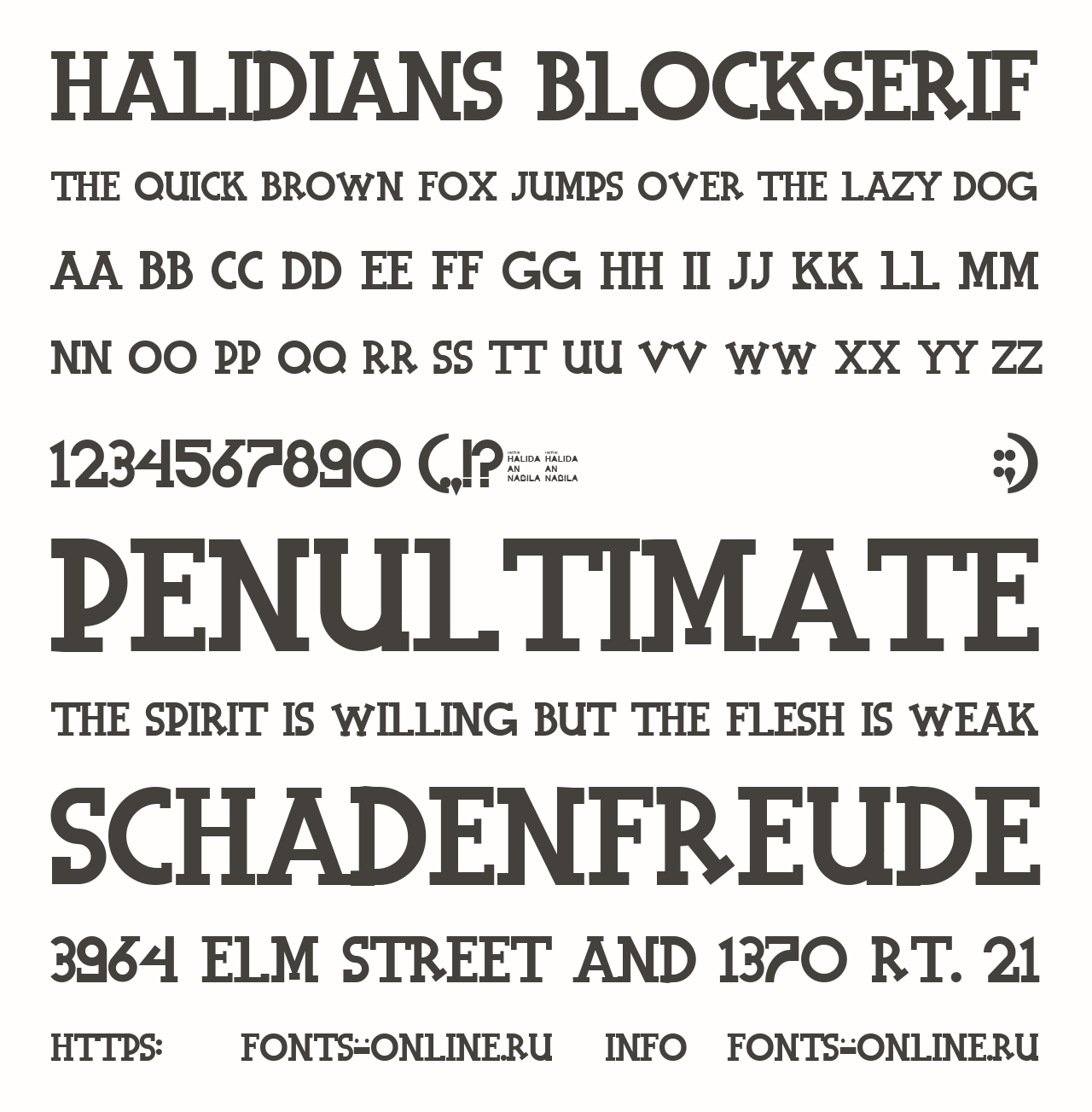 Halidians Blockserif Free Font Download